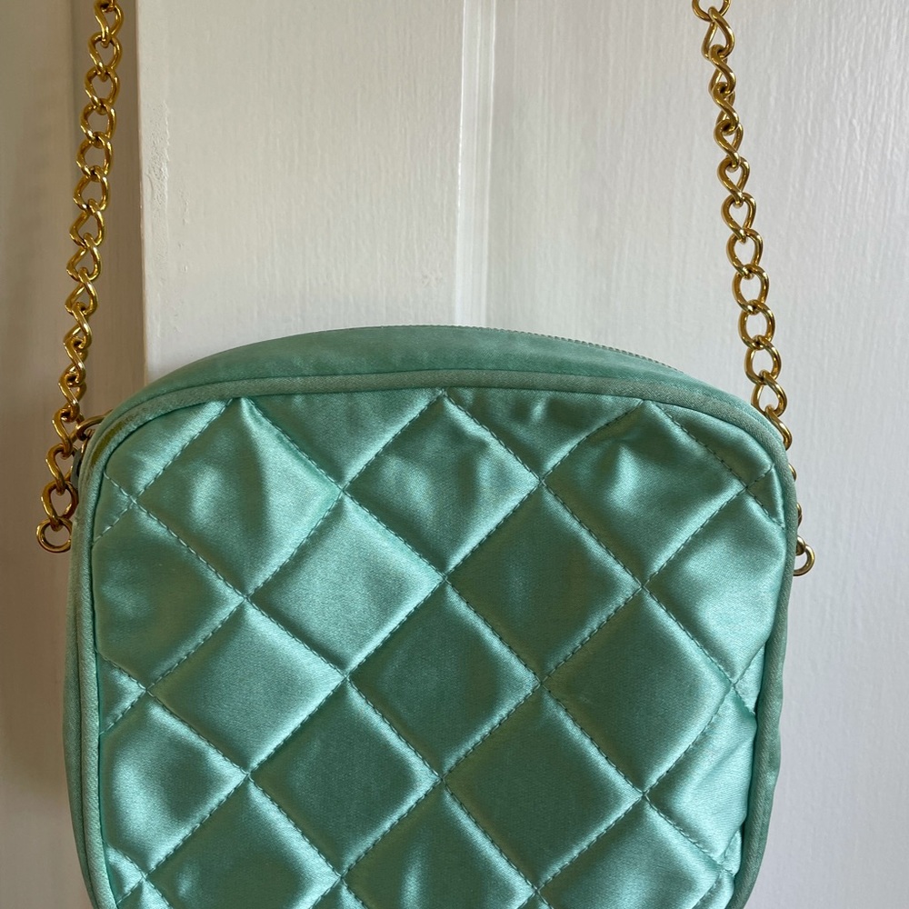 Escada Silk Satin Crossbody Bag made in Italy.